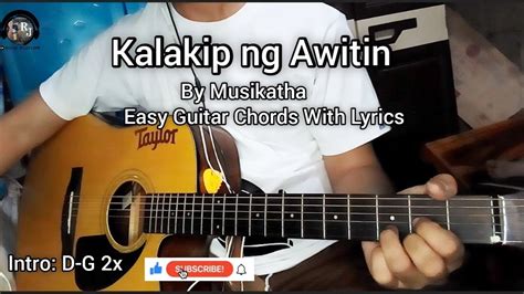 Kalakip ng Awitin | Easy Guitar Chords with lyrics (Female version)Key ...