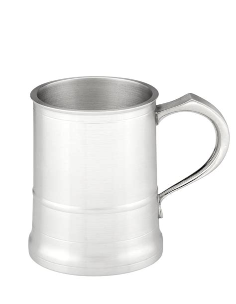 Solid Pewter Beer Mug Stein Tankard | Traditional Colonial Design