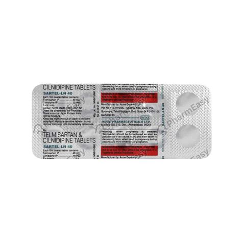 Buy Sartel Ln 40mg Strip Of 10 Tablets Online at Flat 18% OFF* | PharmEasy