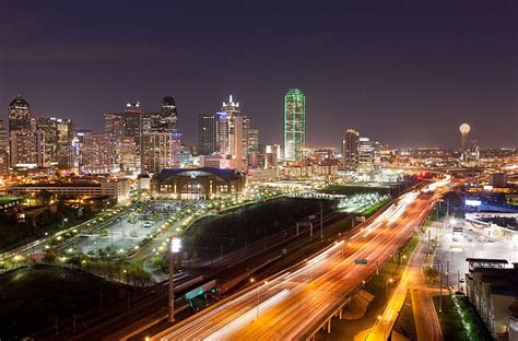 Downtown Dallas Skyline View from new high-rise in the Design District ...