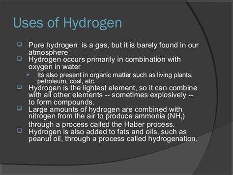 Hydrogen Gas: The Uses Of Hydrogen Gas