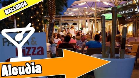 Puerto Alcudia Majorca Spain: Evening and nightlife - YouTube