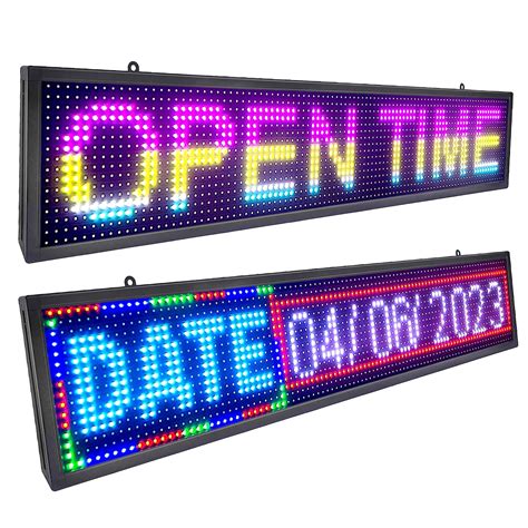 Buy P10 LED Shop Sign Scrolling High-Brightness Custom LED Sign 40''x8 ...