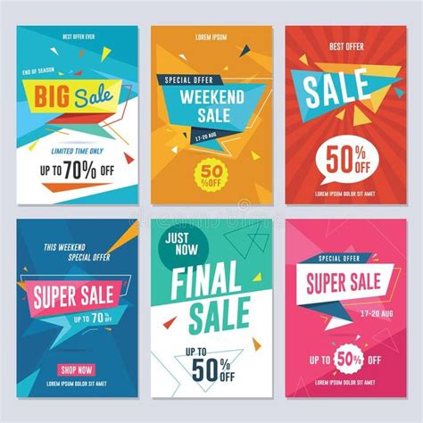 Colorful Sale Banners Set