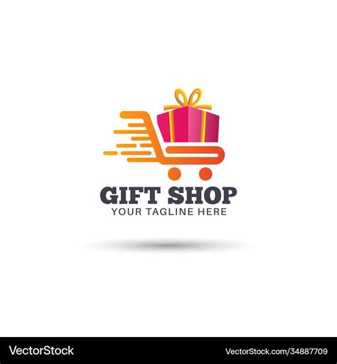 Gift shop logo design Royalty Free Vector Image