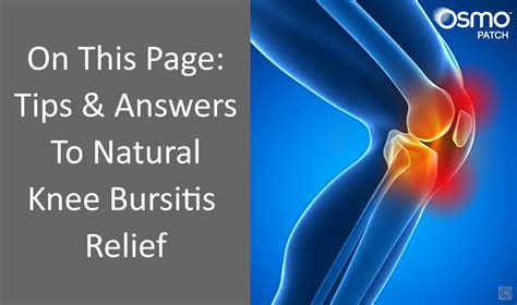 Knee Bursitis Treatment and Natural Remedies | OSMO Patch AU