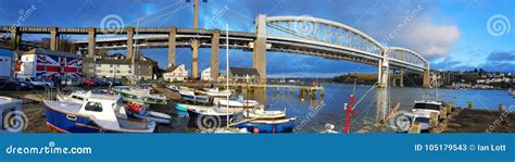 Tamar Bridge in Saltash Cornwall Editorial Stock Photo - Image of poles ...