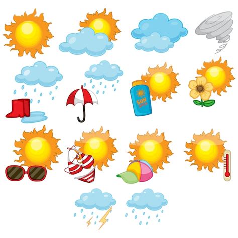 Free Vector | Weather icons collection