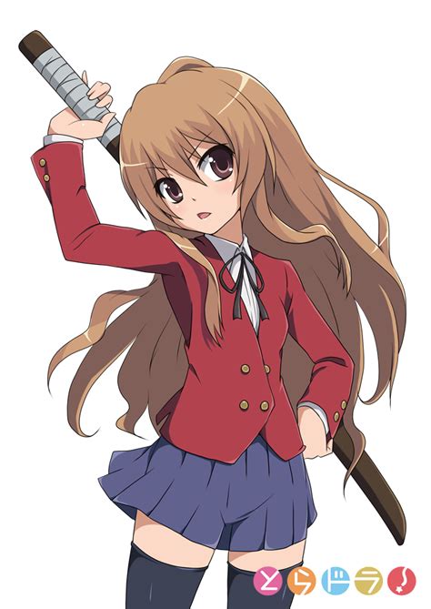 Taiga and her wooden sword. It just feels right, like Thor and his hammer : r/toradora