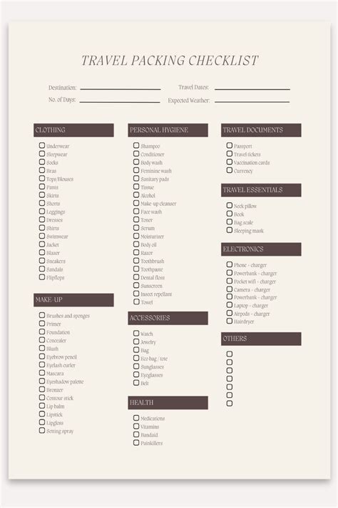 Printable travel planner templates – Artofit