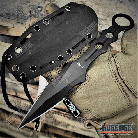 9" Fixed Blade Knife w/ Kydex Sheath Full Tang Survival Knife Hunting ...