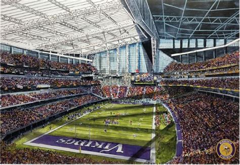 US Bank Stadium - Minnesota Vikings Art Print - the Stadium Shoppe