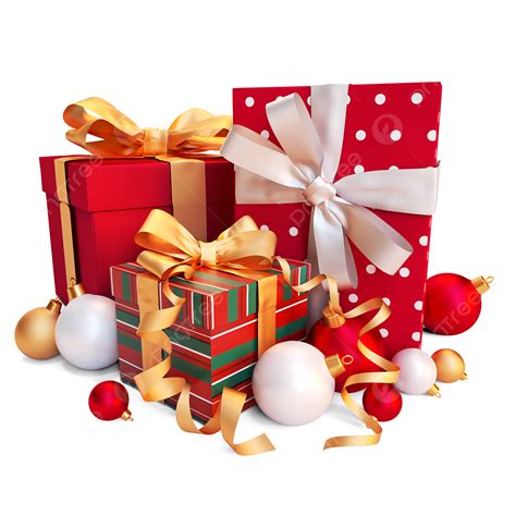 Gifts 3d PNG, Christmas Gift Red 3d Package, Christmas, Gift Box, Bow PNG Image For Free Download