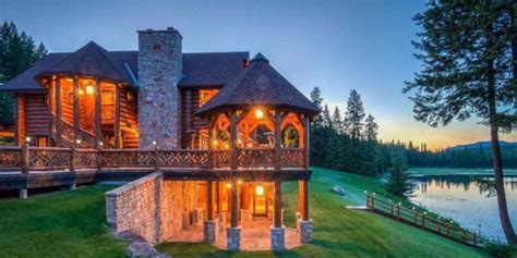 The Creech House, Whitefish, Montana Log Cabin Mansions, Luxury Log ...