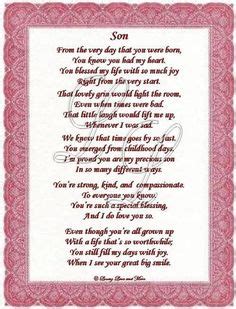 Happy Birthday poems for great sons | Son poem is about a special son. Poem may be personalized ...