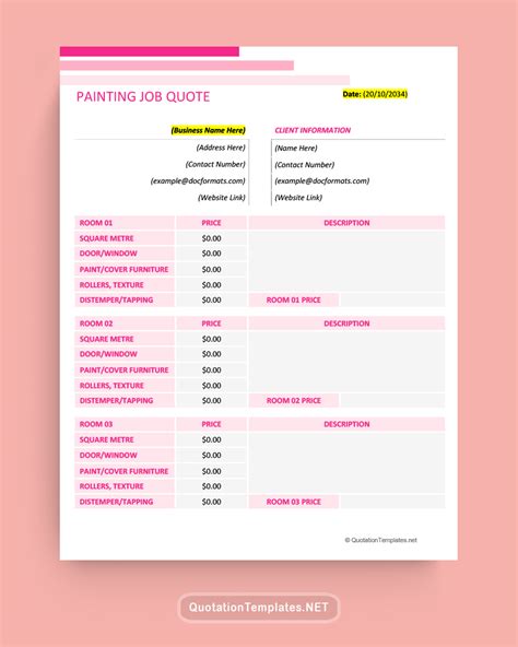 10+ Painting Job Quote Templates (Free Download)