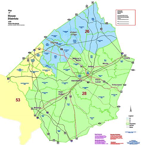 Johnston County Nc Map | Map Of West