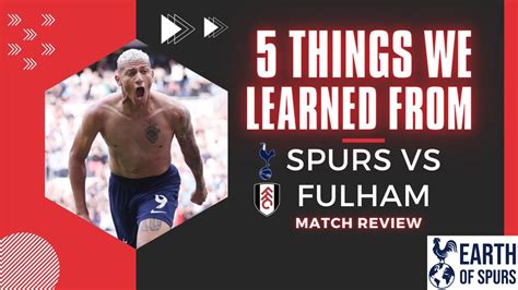 "GOOD BUT NOT GREAT" Spurs vs Fulham Match Review - 토트넘 대 풀럼 경기 리뷰 - YouTube