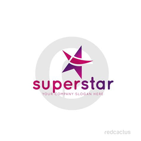 Super Star logo - Red Cactus