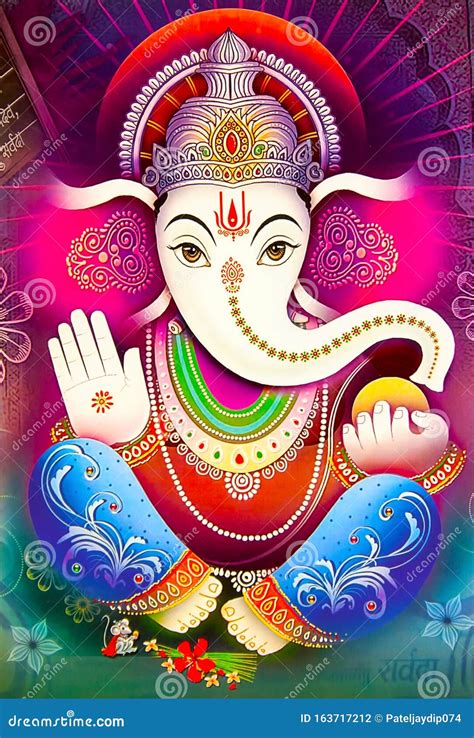 Hindu Lord Ganesha Texture Wallpaper Background Stock Photo - Image of ...