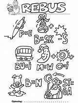 Rebus Rebussen Kleurplaten Sketch Coloring Page sketch template