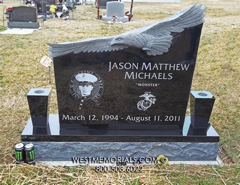 Michaels eagle headstone - West Memorials