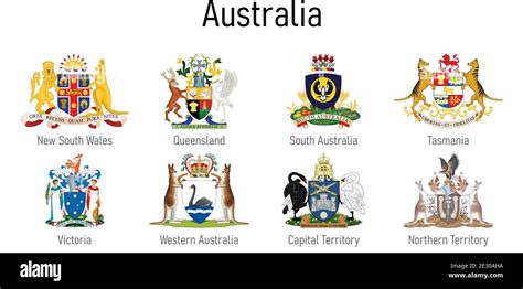 Australia coat of arms emblem Cut Out Stock Images & Pictures - Alamy