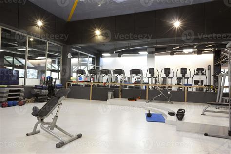 Gym interior with equipment 820216 Stock Photo at Vecteezy