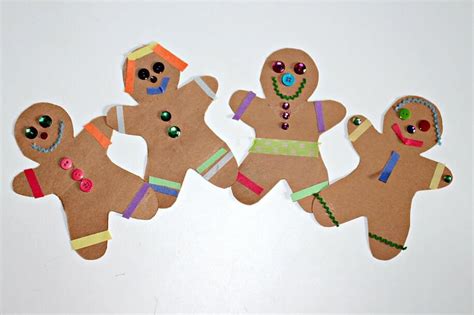 FREE Gingerbread Printable Holiday Friends Preschool Craft