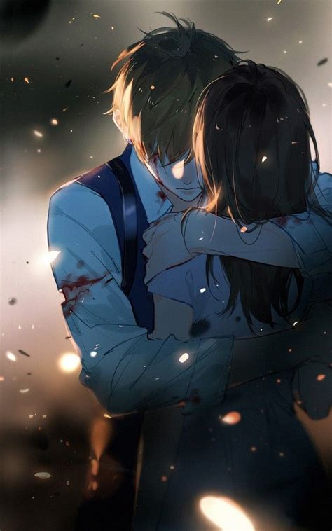 Hugging Romantic Anime Couples - Anime Gallery