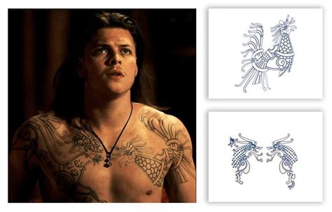 Alex Høgh Andersen's Ivar the Boneless Tattoo Art Transfer Pieces of Seasons 5-6 in the TV ...