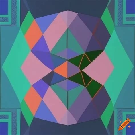 Geometric surreal illusions by victor vasarely on Craiyon