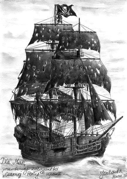 Black pearl pirate ship with the Jolly Roger flag. Color: Gray. Tags: Awesome, Great Pirate Art ...