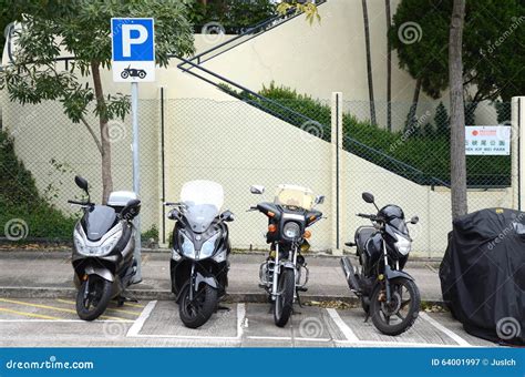 Motorcycle Parking Spaces in Hong Kong Editorial Photography - Image of hong, space: 64001997