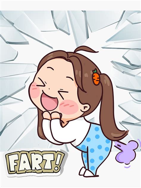 "Girl Farting, Nice Fart, Funny Girl Fart" Sticker for Sale by ...