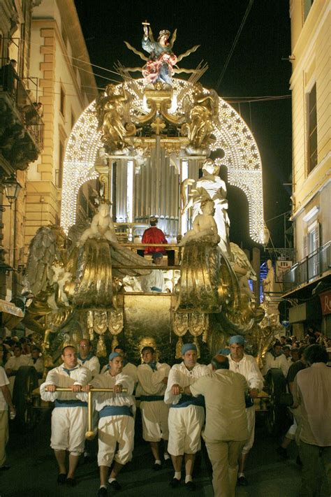 Festino di Santa Rosalia ( Palermo) a huge celebration of the holy protector of the capital of ...