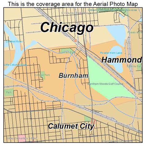 Aerial Photography Map of Burnham, IL Illinois