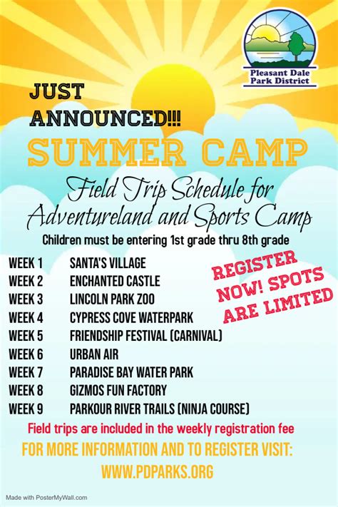 Pleasant Dale Park District - Summer Camps