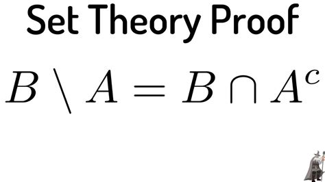 Set Theory Proof Example - YouTube