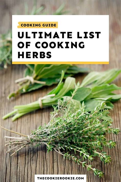 Ultimate List of Cooking Herbs for Your Kitchen - The Cookie Rookie®