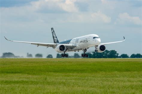 Takeoff an Aircraft Airbus A350 XWB. Editorial Photo - Image of ...