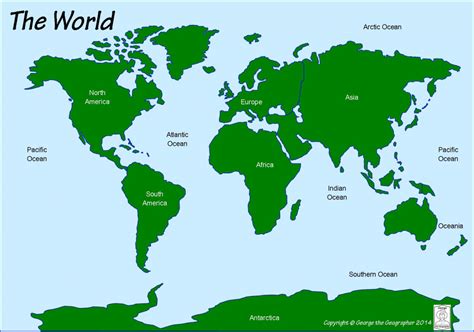 Printable World Map With Continents And Oceans Labeled Printable Maps | Hot Sex Picture