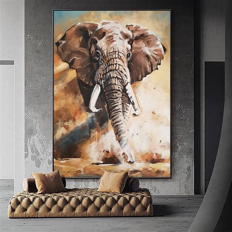 Elephant Painting Elephant wall decor Elephant Wall art | Etsy