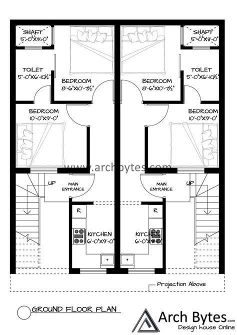 House Plan for 30x35 Feet Plot Size 116 Sq Yards (Gaj)