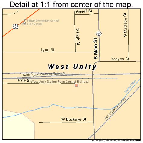 West Unity Ohio Street Map 3984308