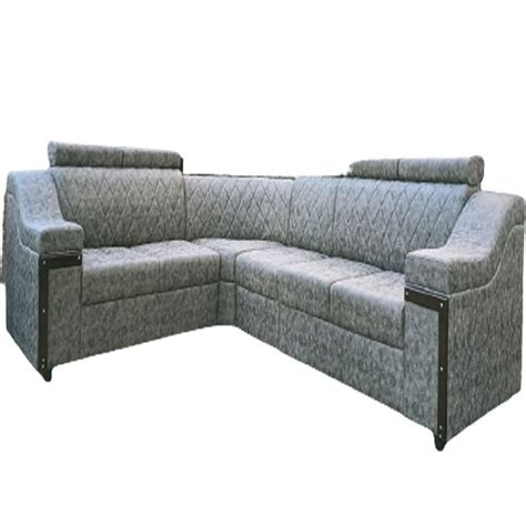 Grey L Shape Wooden Corner Sofa, For Office, Living Room at Rs 30000 ...