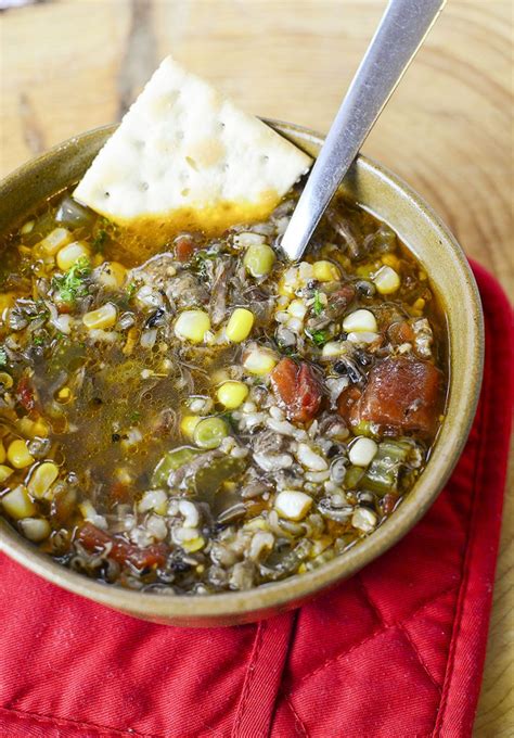 Hearty Beef and Rice Soup | The Salty Pot