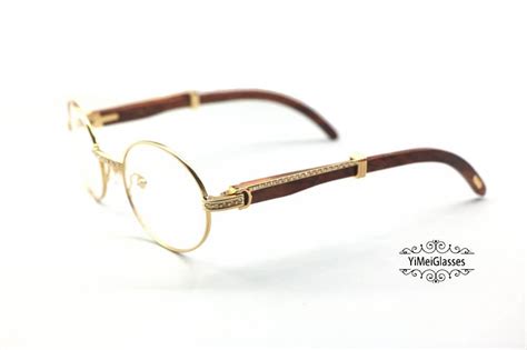 Cartier Wooden Eyeglasses Diamond Full Frame CT7550178-55 – Yimeiglasses