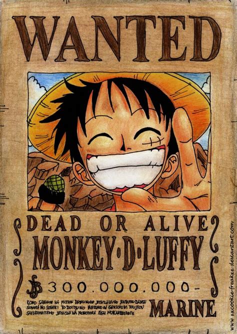 WANTED - Monkey D Luffy | One piece luffy, Monkey d luffy, Manga anime one piece