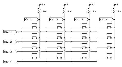 Gammon Forum : Electronics : Microprocessors : Using a keypad matrix